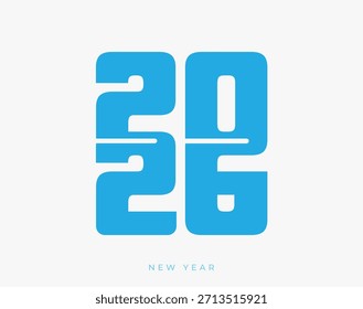 Vetor de modelo de design de efeito de texto de Ano Novo 2026.
