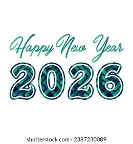New year 2026 typography logo design. Happy new year 2026 logo design

