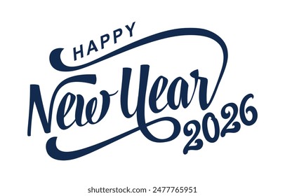 Neues Jahr 2026 Typografie Logo Design. Frohes neues Jahr 2026 Logo Design