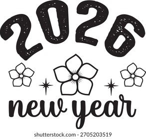 Nuevo año 2026 Diseño de Vector