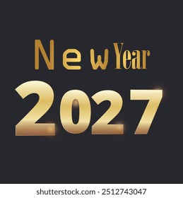 new year 2027 gold color
