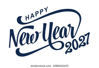 New year 2027 typography logo design. Happy new year 2027 logo design