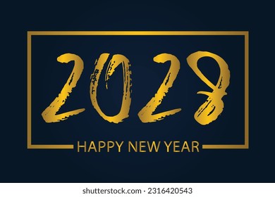 New year 2028 celebrations. gold text isolated on black background.
