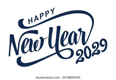 New year 2029 typography logo design. Happy new year 2029 logo design