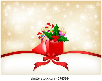 New year abstract background with box and decorations