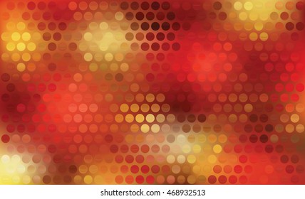 New year abstract background of circles red, burgundy, wine, yellow color. Celebration flat circles pattern in vector.