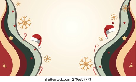 Ano novo Resumo Fundo com ondas, Feliz Natal fundo para modelo de mídia social