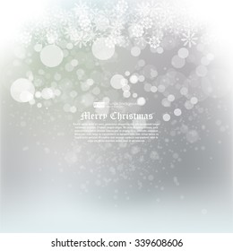 Fondo abstracto de Año Nuevo. Resumen de fondo invernal. Bokeh abstracto de Navidad. Vector