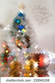 New year. Abstract vector polygonal texture.