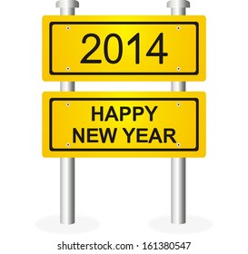 New Year Ahead 2014 , Road sign