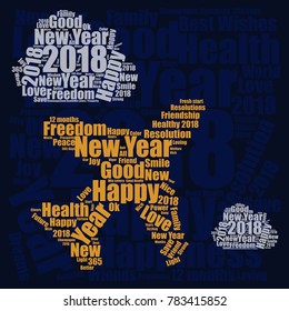 new year air text design