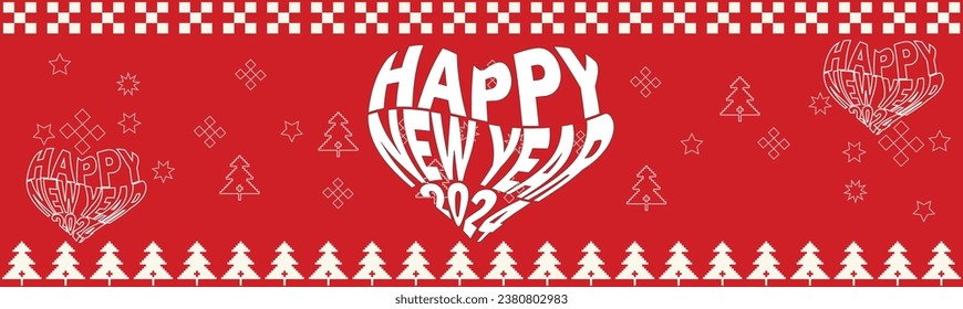  New Year background 2024 ,Trendy art  background with flat, minimalist style Vector poster Colorful Abstract background 