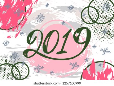 New Year background. Abstract background 2019. Happy New Year