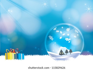 new year background with baubles