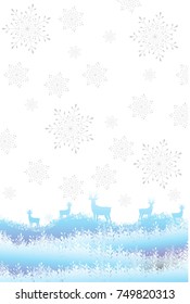 New Year background with blue Christmas . Vector illustrations