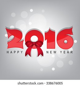 New Year Background, Card with ribbon vector illustration