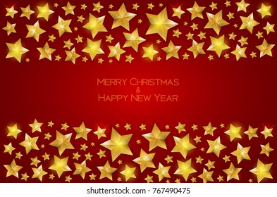 New Year Background with Christmas Star. Vector Illustration EPS10