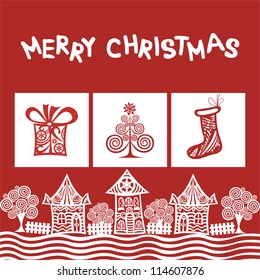 New year background christmas tree vector illustration