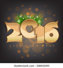 New year background with Christmas tree vector illustration