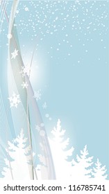 New Year background with Christmas trees