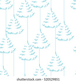 New Year background Christmas trees pattern