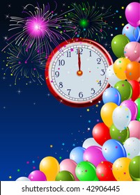 New Year background with clockwork. Copy/space. Suitable for New Year