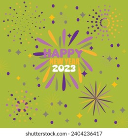 New year background with colourful vector