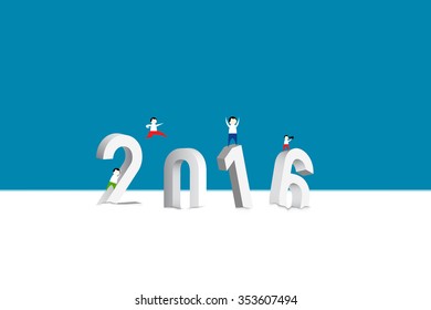 new year background in concept of move forward