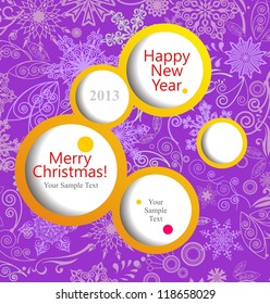 New Year Background with decor elements