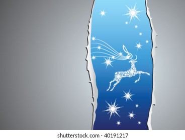 New year background with deer