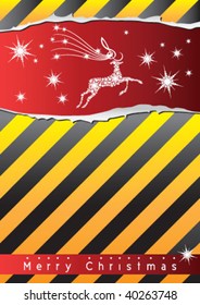 New year background with deer