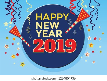 New year background design. New Year is the time or day at which a new calendar year begins and the calendar's year count increments by one.