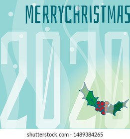 New year background with digits 2020