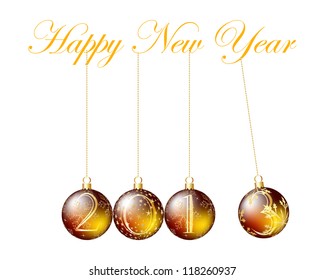 New Year background. EPS 10 Vector illustration  with transparency and meshes.