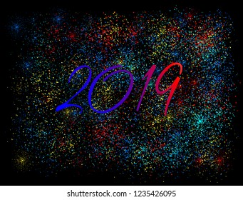 New year background with fireworks.