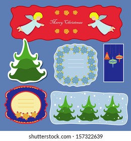 New Year background and frames