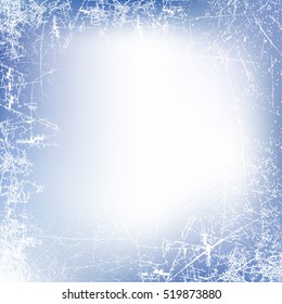 New Year Background. Frosted Glass Texture. Frosted Window. Vector Illustration