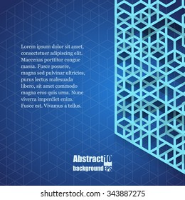  New Year background with geometric pattern. Eps 10 Vector illustration. 