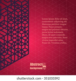 New Year background with geometric pattern. Eps 10 Vector illustration. 