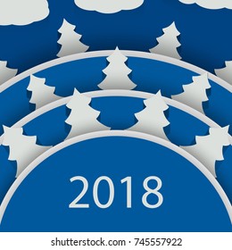New Year background with geometric pattern. Christmas card. Winter background. Eps10 Vector illustration