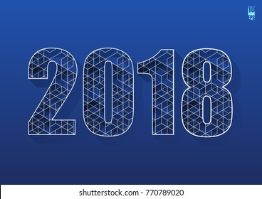 New Year background with geometric pattern. Christmas card. Winter background. Eps10 Vector illustration