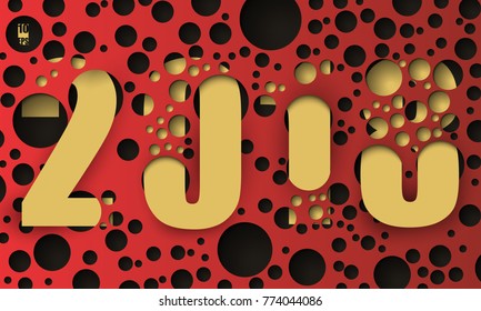 New Year background with geometric pattern. Christmas card. Winter background. Eps10 Vector illustration
