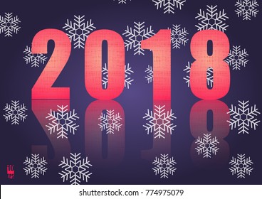 New Year background with geometric pattern. Christmas card. Winter background. Eps10 Vector illustration