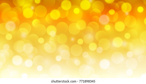 Oro de fondo de Año Nuevo con luces de bokeh brillantes, fondo de bokeh navideño.