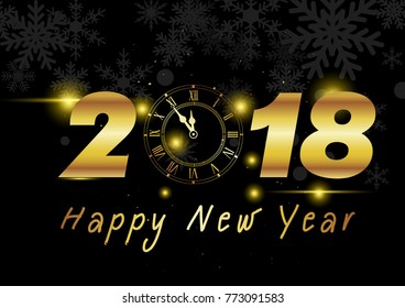 New year background with golden glitter and number wallpaper vector