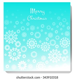 new year background. Greeting card. With snowflakes, bells, ribbon, banner. Vector illustration