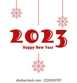 Fondo de Año Nuevo Ilustración en color rojo, 2023 año	
