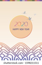 New Year Background with Korean Traditional Pattern