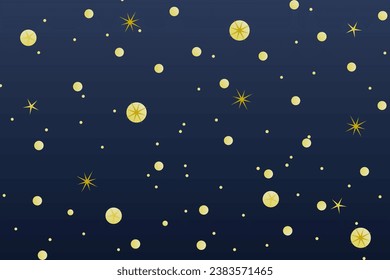 new year background night scene. 2024 with moon and stars.