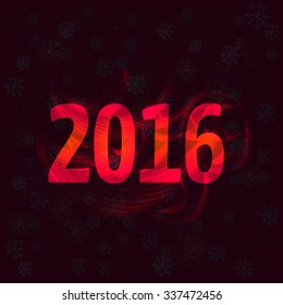 New Year background. Number 2016. Vector illustration.
